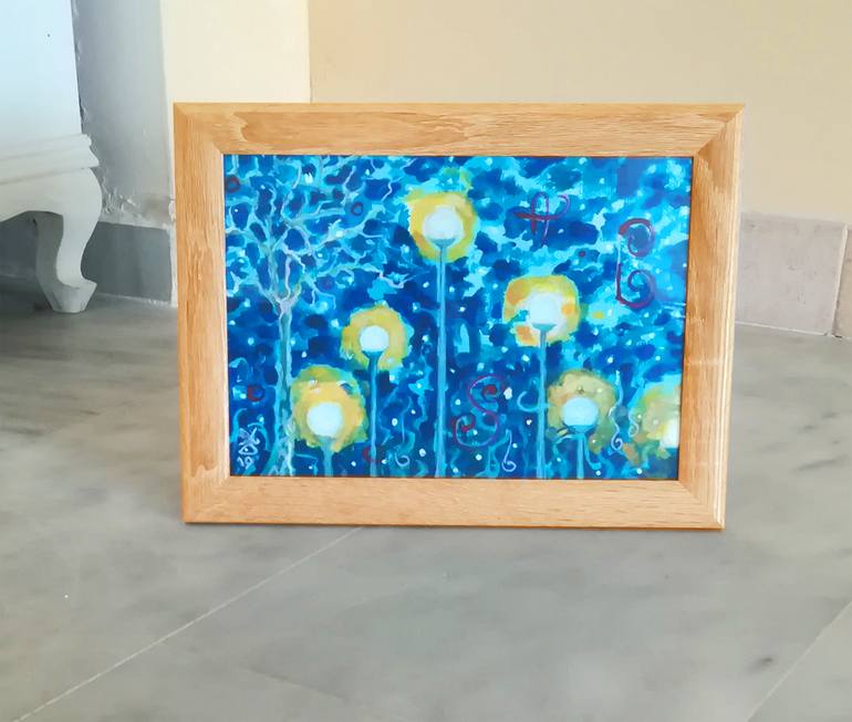 Original Abstract Expressionism Abstract Painting by Dimitra Christinaki