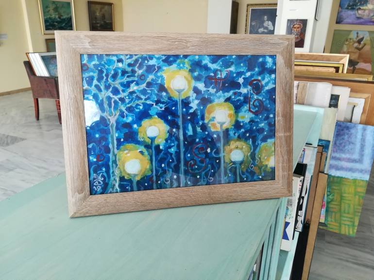 Original Abstract Expressionism Abstract Painting by Dimitra Christinaki