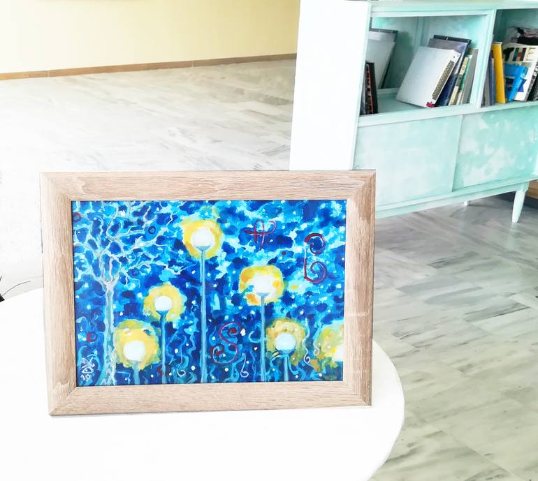 Original Abstract Expressionism Abstract Painting by Dimitra Christinaki