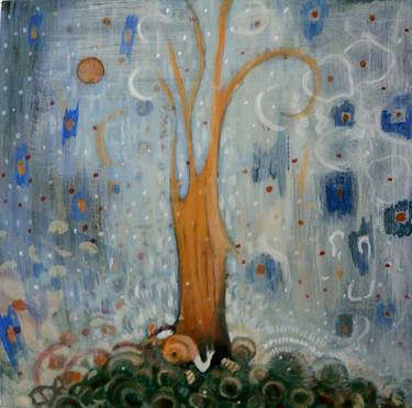 Original Abstract Tree Paintings by Dimitra Christinaki