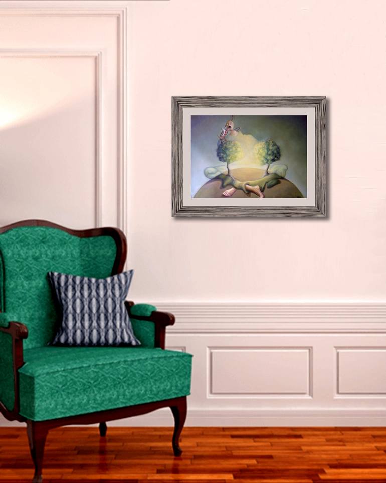 Original Abstract Landscape Painting by Dimitra Christinaki