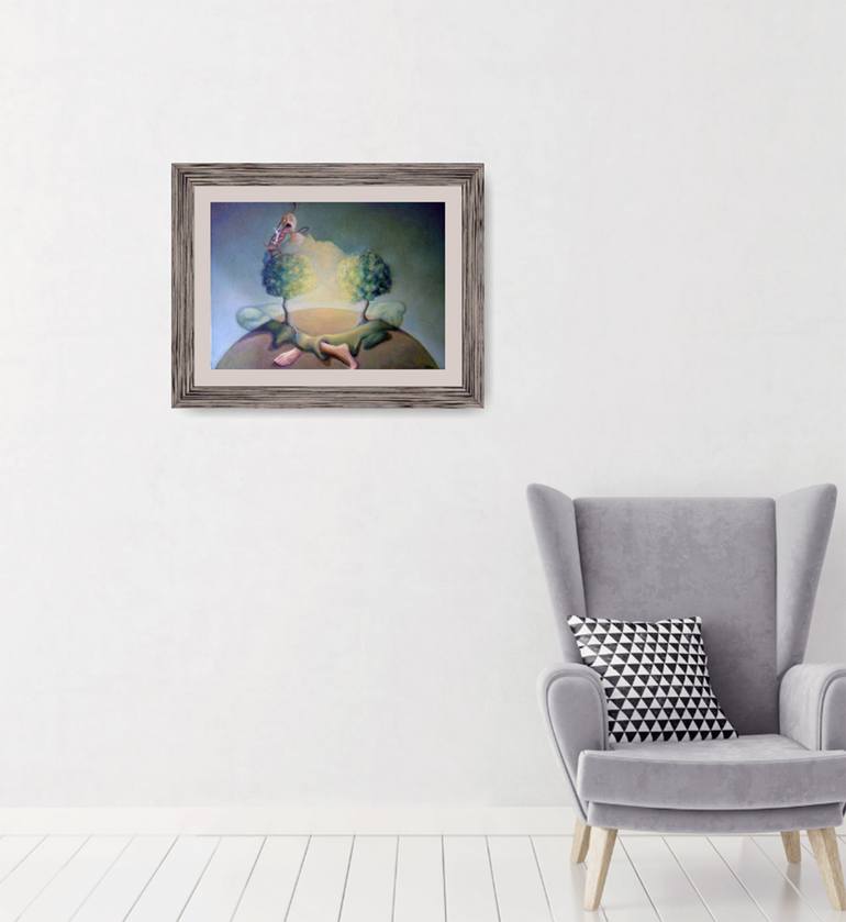 Original Abstract Landscape Painting by Dimitra Christinaki
