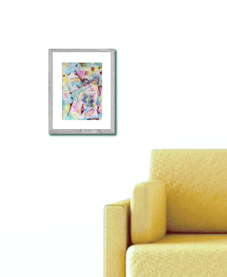 Original Abstract Language Painting by Dimitra Christinaki