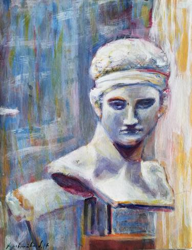 Original Figurative Portrait Paintings by Dimitra Christinaki