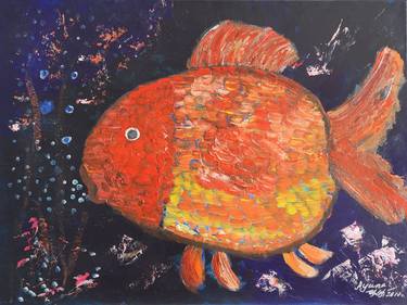 Print of Fish Paintings by Ayuna Kanatkalieva