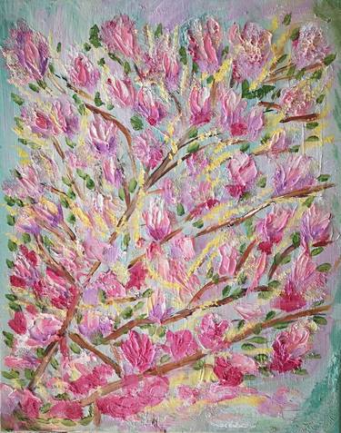 Print of Fine Art Floral Paintings by Ayuna Kanatkalieva