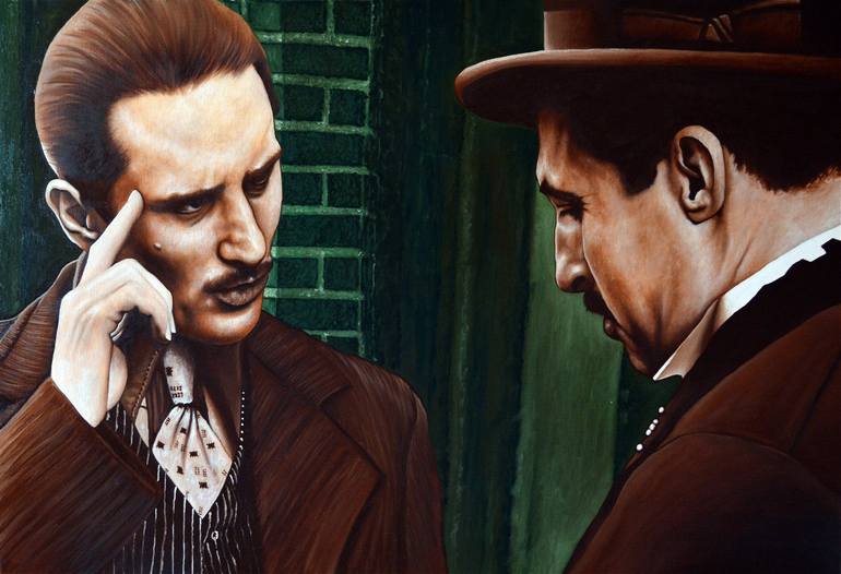 Robert De Niro Godfather Al Pacino Marlon Brando Painting By Andrew King Saatchi Art