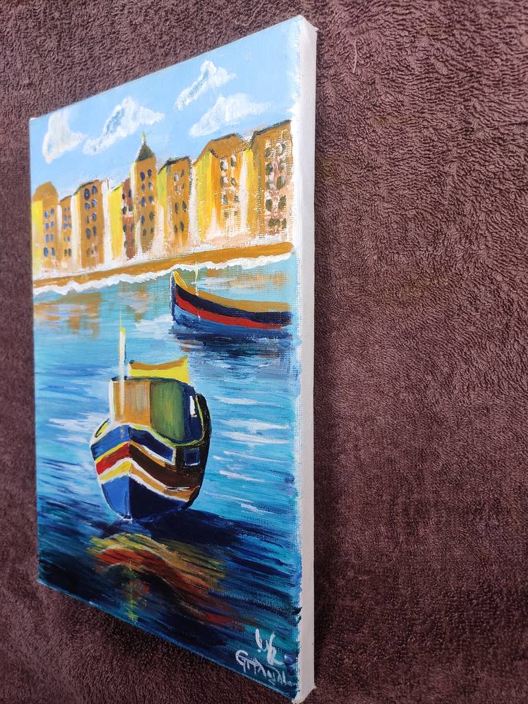Original Boat Painting by Gitanjali Gopinath - Gili Art Works