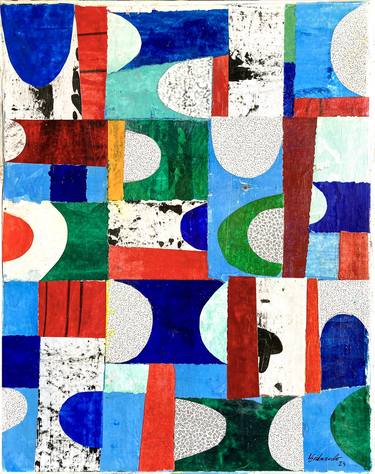 Original Fine Art Abstract Collage by Louis Gribaudo