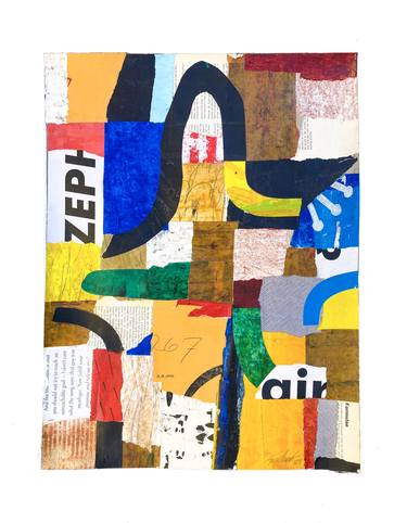 Original Abstract Collage by Louis Gribaudo