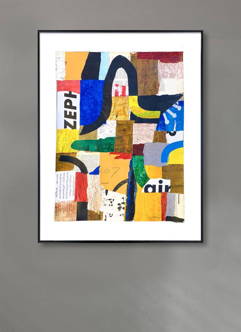 Original Abstract Collage by Louis Gribaudo
