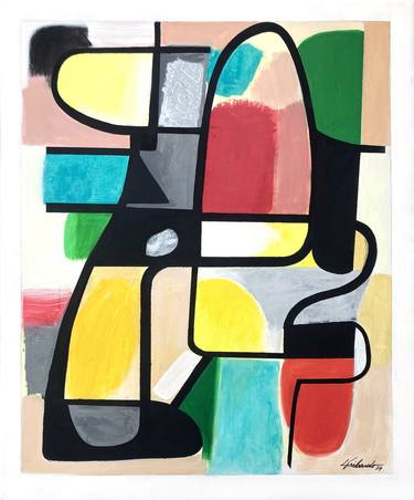 Original Modernism Abstract Paintings by Louis Gribaudo