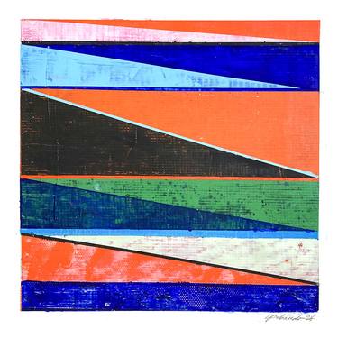 Original Geometric Abstract Paintings by Louis Gribaudo