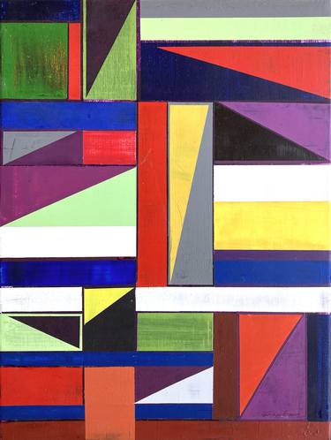 Original Modern Geometric Paintings by Louis Gribaudo