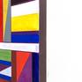 I imposed a set of limitations by only using straight lines. I let the placement and colors develop as I worked on the painting. Simple shapes form complex relationships with an elegant color harmony. An intimate sized painting ready to hang