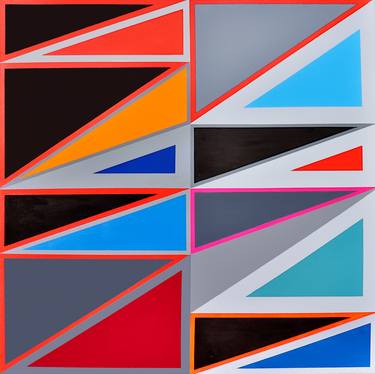 Original Abstract Geometric Paintings by Louis Gribaudo