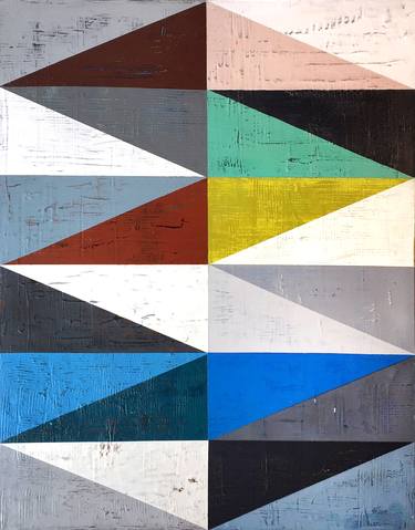 Original Abstract Geometric Paintings by Louis Gribaudo