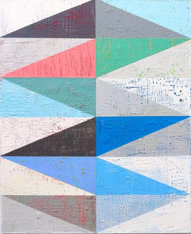 Original Abstract Geometric Paintings by Louis Gribaudo