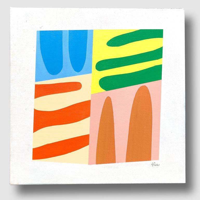 Original Abstract Geometric Painting by Louis Gribaudo