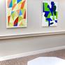 Seen hanging with SPRING SHAPES - GREEN & BLUE from my summer show at Atria in Philadelphia, PA