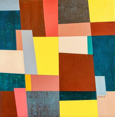 Original Abstract Geometric Paintings by Louis Gribaudo