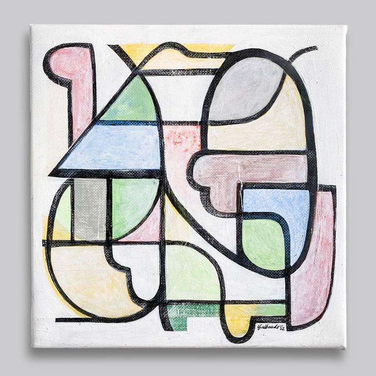 Original Geometric Painting by Louis Gribaudo