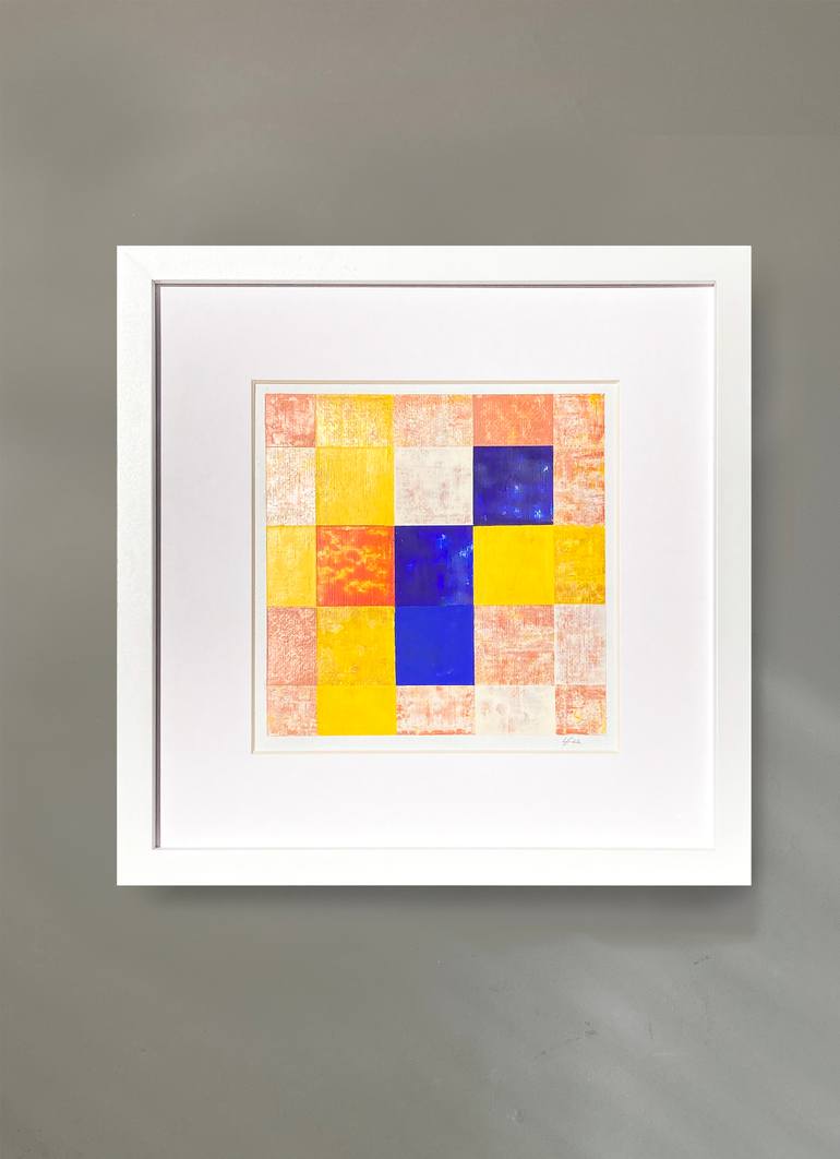 Original Abstract Geometric Painting by Louis Gribaudo