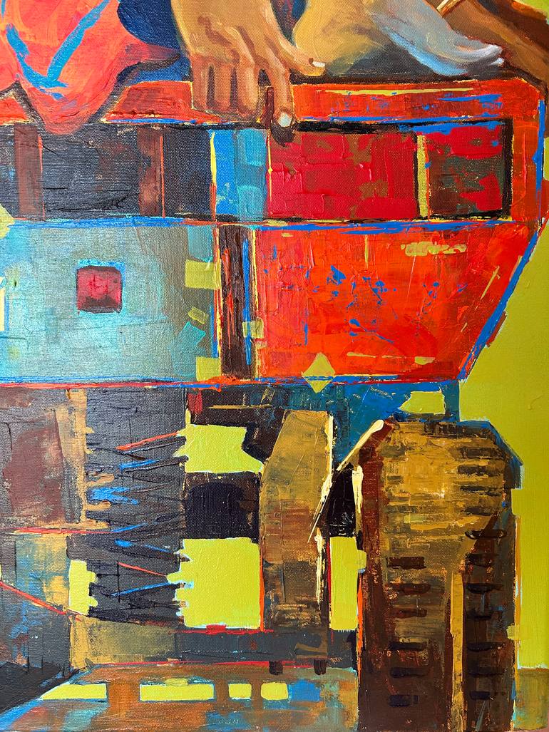 Original Figurative People Painting by Anukta Mukherjee Ghosh