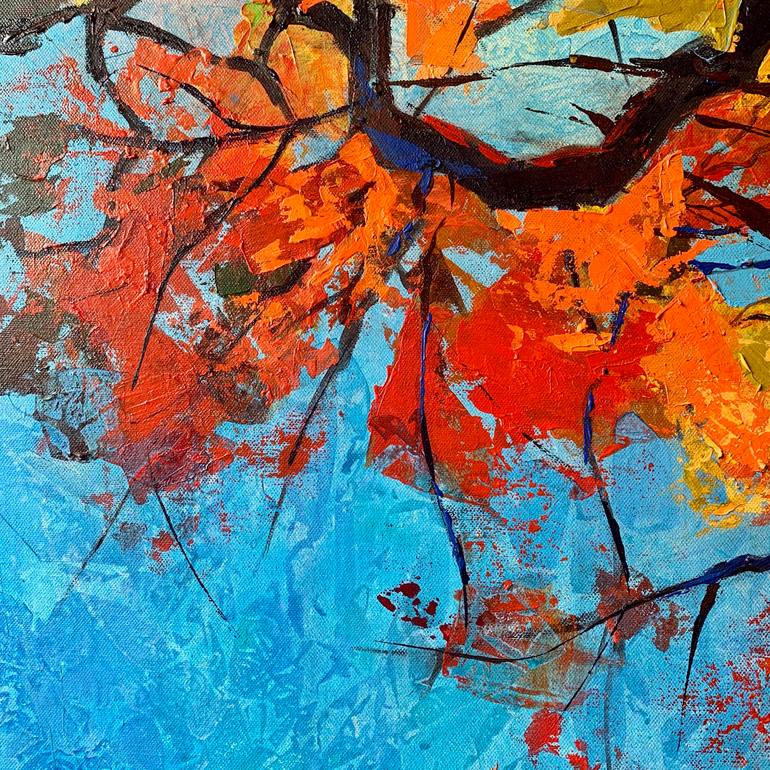 Original Abstract Expressionism Landscape Painting by Anukta Mukherjee Ghosh