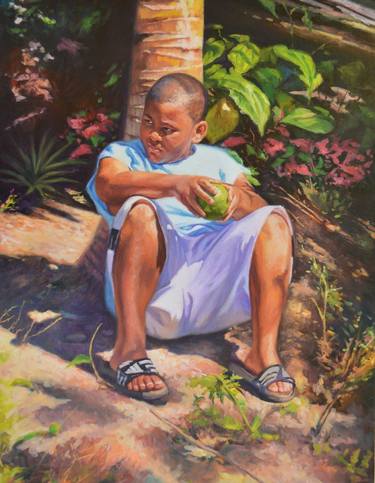 Print of Figurative Children Paintings by Colin Bootman