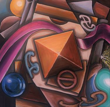 Original Abstract Expressionism Geometric Paintings by Marco Antonio Marquez Garcia
