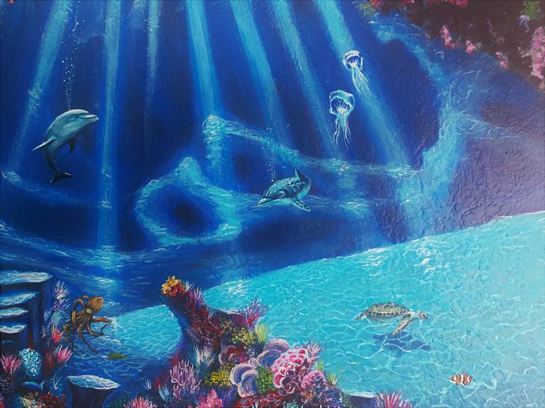 Original Realism Seascape Painting by Marco Antonio Marquez Garcia