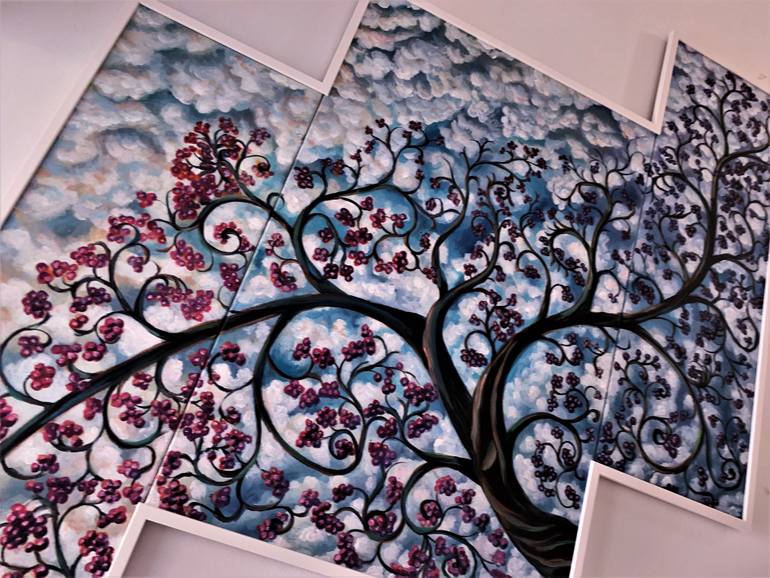 Original Abstract Expressionism Botanic Painting by Marco Antonio Marquez Garcia