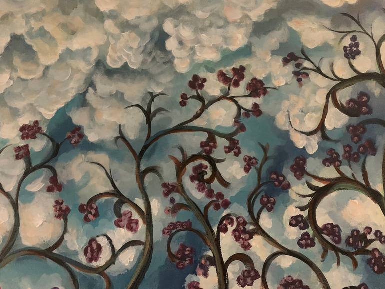 Original Abstract Expressionism Botanic Painting by Marco Antonio Marquez Garcia