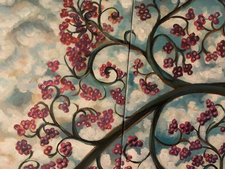 Original Abstract Expressionism Botanic Painting by Marco Antonio Marquez Garcia