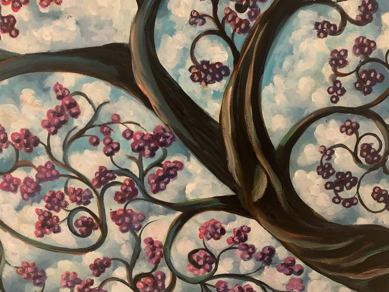 Original Abstract Expressionism Botanic Painting by Marco Antonio Marquez Garcia