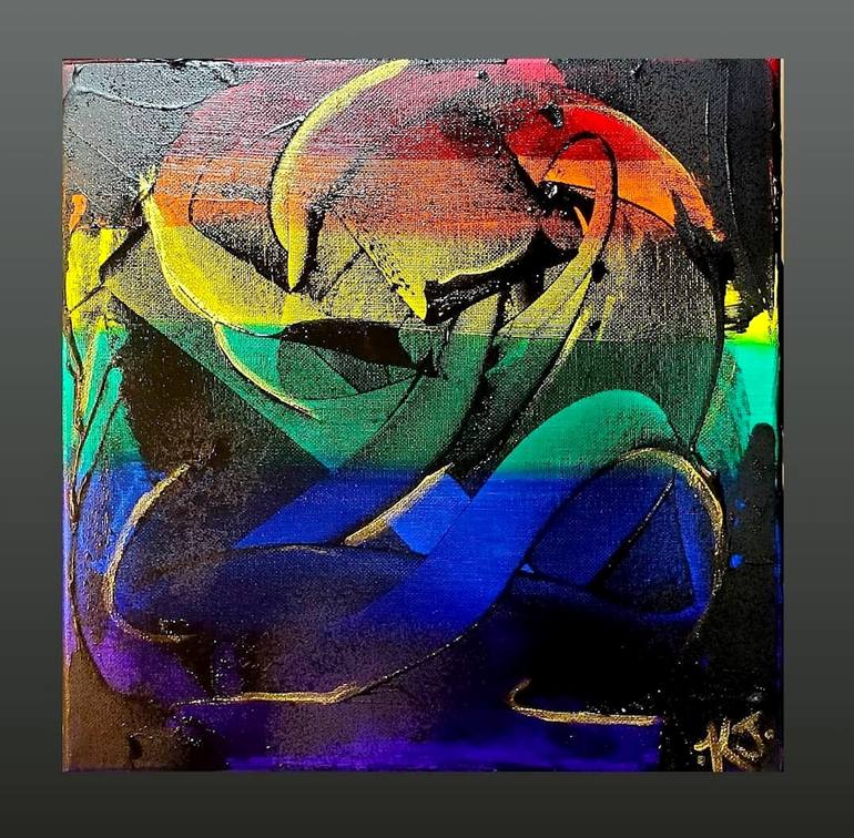 Original Abstract Graffiti Painting by Kelly J