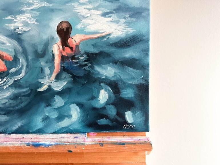 Original Fine Art Water Painting by Daria Gerasimova