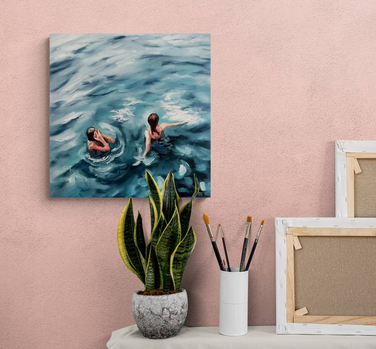 Original Figurative Water Painting by Daria Gerasimova