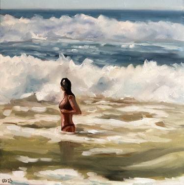Ocean Waves - Seascape Coastal Woman Beach thumb