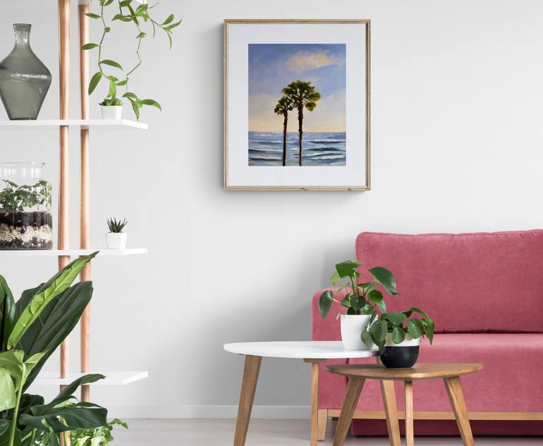 Original Illustration Seascape Painting by Daria Gerasimova