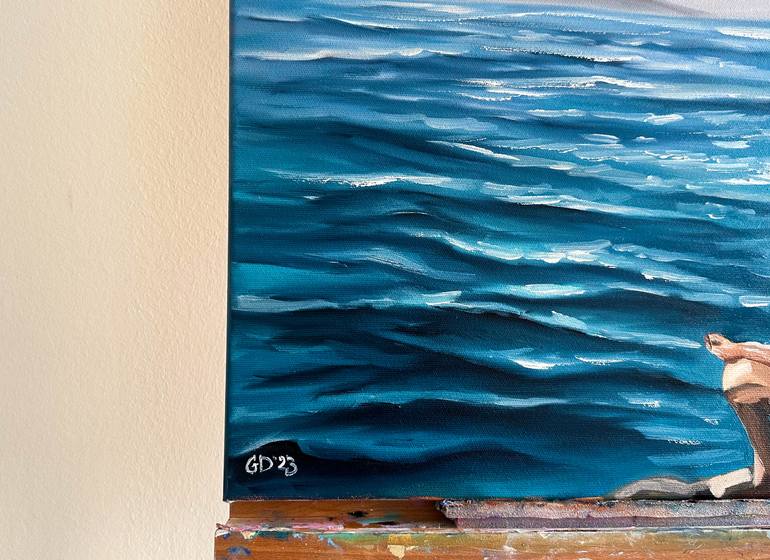 Original Figurative Seascape Painting by Daria Gerasimova