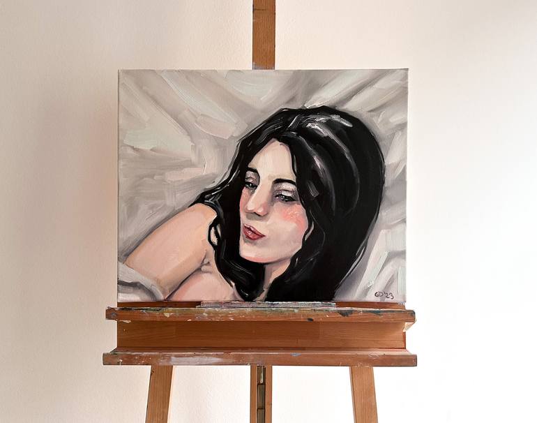 Original Fine Art Portrait Painting by Daria Gerasimova