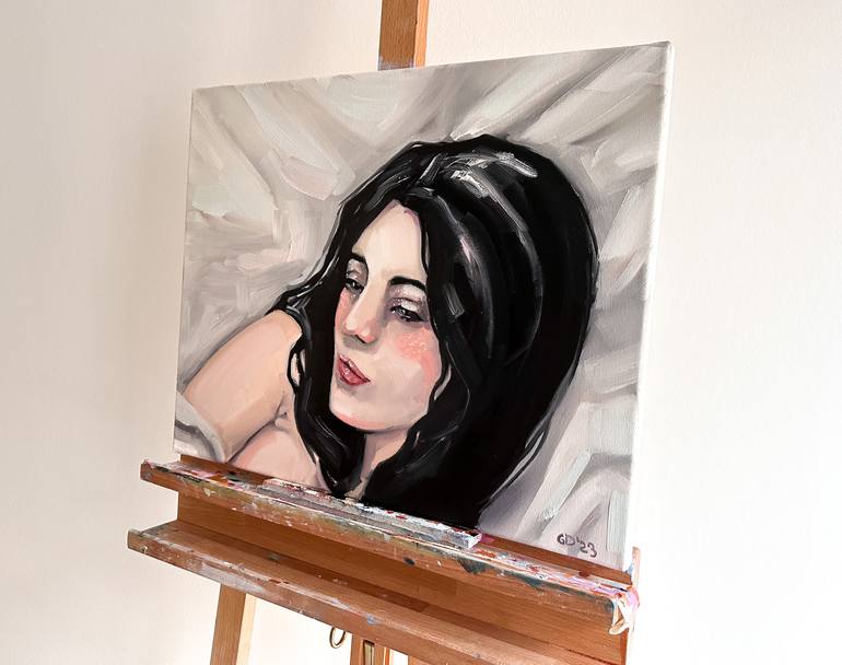 Original Fine Art Portrait Painting by Daria Gerasimova