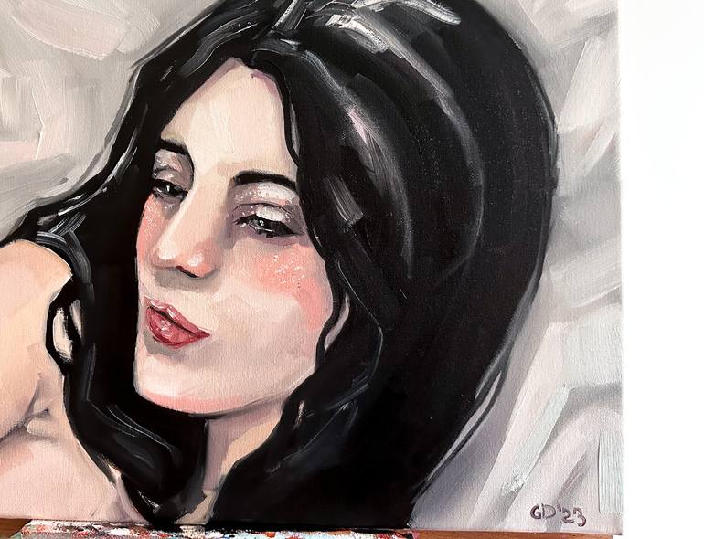 Original Fine Art Portrait Painting by Daria Gerasimova