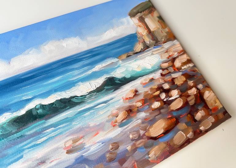 Original Impressionism Seascape Painting by Daria Gerasimova