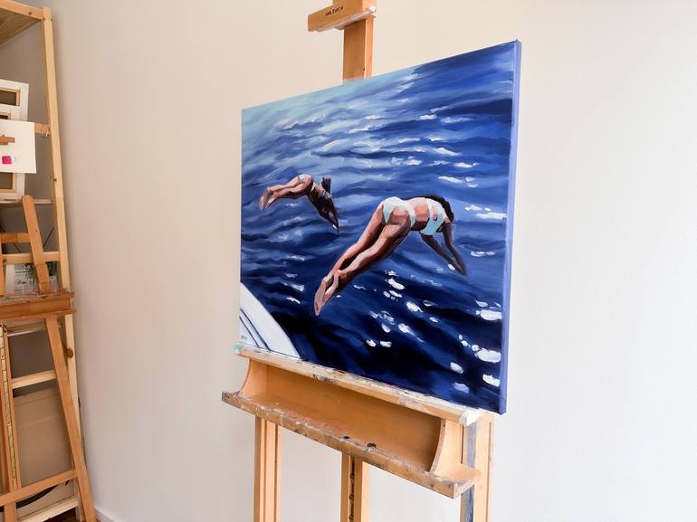 Original Figurative Water Painting by Daria Gerasimova