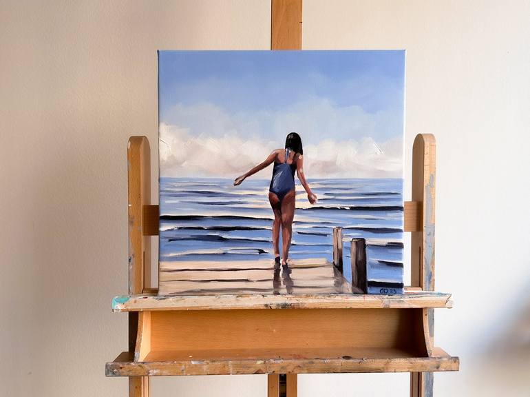 Original Beach Painting by Daria Gerasimova