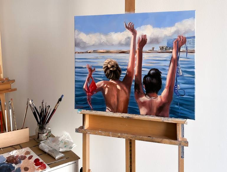 Original Realism Women Painting by Daria Gerasimova