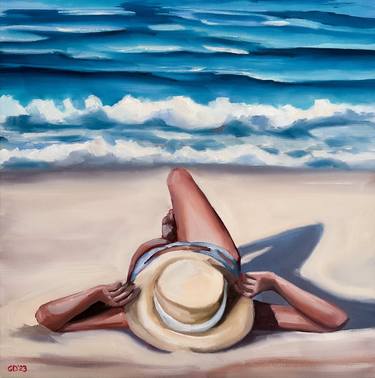 Original Realism Beach Paintings by Daria Gerasimova